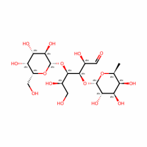 (2R,3R,4R,5R)-2,5,6-Trihydroxy-4-(((2S,3R,4S,5R,6R)-3,4,5-trihydroxy-6-(hydroxymethyl)tetrahydro-2H-pyran-2-yl)oxy)-3-(((2S,3S,4R,5S,6S)-3,4,5-trihydroxy-6-methyltetrahydro-2H-pyran-2-yl)oxy)hexanal