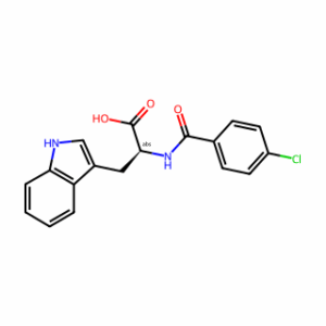 (2S)-2-[(4-chlorophenyl)formamido]-3-(1H-indol-3-yl)propanoic acid
