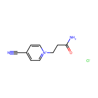 Pyridinium, 1-(3-amino-3-oxopropyl)-4-cyano-, chloride