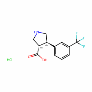 (3S,4R)-4-(3-(Trifluoromethyl)phenyl)pyrrolidine-3-carboxylic acid hydrochloride