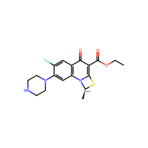 Ethyl 6-fluoro-1-methyl-4-oxo-7-(piperazin-1-yl)-1,4-dihydro-[1,3]thiazeto[3,2-a]quinoline-3-carboxylate