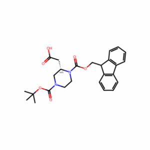 1,4-Piperazinedicarboxylic acid, 2-(carboxymethyl)-, 4-(1,1-dimethylethyl) 1-(9H-fluoren-9-ylmethyl) ester
