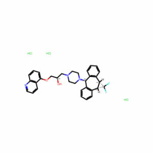 (2R)-1-{4-[(1aR,6r,10bS)-1,1-Difluoro-1,1a,6,10b-tetrahydrodibenzo[a,e]cyclopropa[c]cyclohepten-6-yl]piperazin-1-yl}-3-(quinolin-5-yloxy)propan-2-ol trihydrochloride