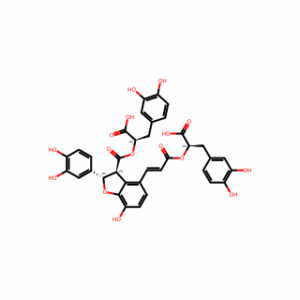 (R)-2-(((2S,3S)-4-((E)-3-((R)-1-Carboxy-2-(3,4-dihydroxyphenyl)ethoxy)-3-oxoprop-1-en-1-yl)-2-(3,4-dihydroxyphenyl)-7-hydroxy-2,3-dihydrobenzofuran-3-carbonyl)oxy)-3-(3,4-dihydroxyphenyl)propanoic acid
