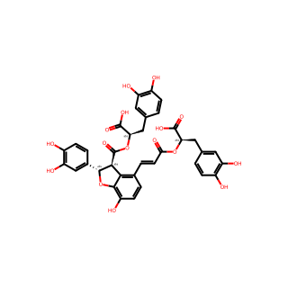 (R)-2-(((2S,3S)-4-((E)-3-((R)-1-Carboxy-2-(3,4-dihydroxyphenyl)ethoxy)-3-oxoprop-1-en-1-yl)-2-(3,4-dihydroxyphenyl)-7-hydroxy-2,3-dihydrobenzofuran-3-carbonyl)oxy)-3-(3,4-dihydroxyphenyl)propanoic acid