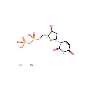((2R,3S,5R)-5-(2,4-Dioxo-3,4-dihydropyrimidin-1(2H)-yl)-3-hydroxytetrahydrofuran-2-yl)methyl trihydrogen diphosphate disodium salt