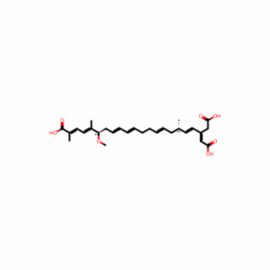 (2E,4Z,6R,8Z,10E,14E,17S,18E,20Z)-20-(Carboxymethyl)-6-methoxy-2,5,17-trimethyl-2,4,8,10,14,18,20-docosaheptaenedioic acid
