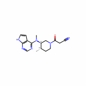 (3R,4S)-4-Methyl-3-(methyl-7H-pyrrolo[2,3-d]pyrimidin-4-ylamino)-β-oxo-1-piperidinepropanenitrile