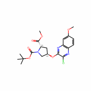 (2S,4R)-4-[(3-Chloro-7-methoxy-2-quinoxalinyl)oxy]-,1-(1,1-dimethylethyl),- 1,2-Pyrrolidinedicarboxylic Acid 2-Methyl Ester