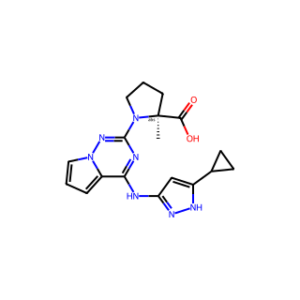 (S)-1-(4-((5-CYCLOPROPYL-1H-PYRAZOL-3-YL)AMINO)PYRROLO[2,1-F][1,2,4]TRIAZIN-2-YL)-2-METHYLPYRROLIDINE-2-CARBOXYLIC ACID