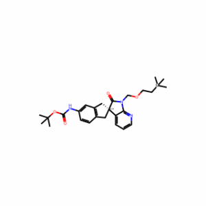 tert-Butyl (2′-oxo-1′-((2-(trimethylsilyl)ethoxy)methyl)-1,1′,2′,3-tetrahydrospiro[indene-2,3′-pyrrolo[2,3-b]pyridin]-5-yl)carbamate