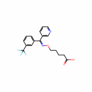 (E)-5-(((Pyridin-3-yl(3-(trifluoromethyl)phenyl)methylene)amino)oxy)pentanoic acid