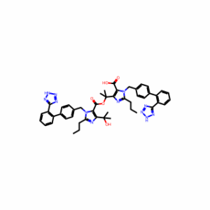 1-[5-Carboxy-2-propyl-1-[[2′-(2H-tetrazol-5-yl)[1,1′-biphenyl]-4-yl]methyl]-1H-imidazol-4-yl]-1-methylethyl 4-(1-hydroxy-1-methylethyl)-2-propyl-1-[[2′-(2H-tetrazol-5-yl)[1,1′-biphenyl]-4-yl]methyl]-1H-imidazole-5-carboxylate