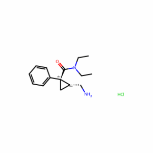 trans-2-(Aminomethyl)-N,N-diethyl-1-phenylcyclopropanecarboxamide hydrochloride