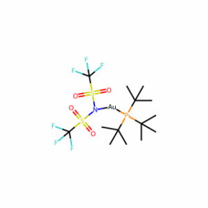 Tri-t-butylphosphine[bis(trifluoromethyl)sulfonylimido]gold(I)