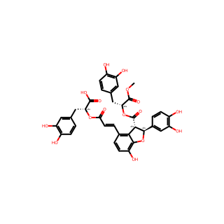 (R)-3-(3,4-Dihydroxyphenyl)-2-(((E)-3-((2S,3S)-2-(3,4-dihydroxyphenyl)-3-((((R)-3-(3,4-dihydroxyphenyl)-1-methoxy-1-oxopropan-2-yl)oxy)carbonyl)-7-hydroxy-2,3-dihydrobenzofuran-4-yl)acryloyl)oxy)propanoic acid