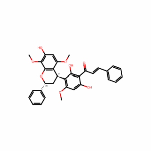 (2E)-1-[3-[(2R,4R)-3,4-Dihydro-7-hydroxy-5,8-dimethoxy-2-phenyl-2H-1-benzopyran-4-yl]-2,6-dihydroxy-4-methoxyphenyl]-3-phenyl-2-propen-1-one