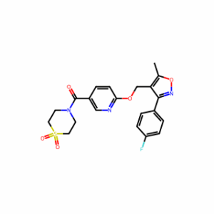(1,1-Dioxido-4-thiomorpholinyl)[6-[[3-(4-fluorophenyl)-5-methyl-4-isoxazolyl]methoxy]-3-pyridinyl]methanone