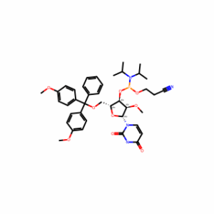 Uridine, 5′-O-[bis(4-methoxyphenyl)phenylmethyl]-2′-O-methyl-, 3′-[2-cyanoethyl N,N-bis(1-methylethyl)phosphoramidite]