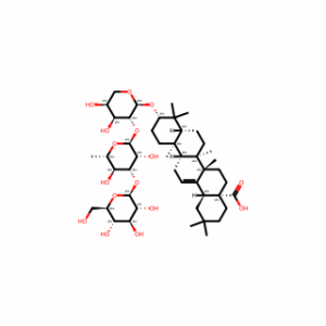 (3β)-3-{[β-D-Glucopyranosyl-(1->3)-6-deoxy-α-L-mannopyranosyl-(1->2)-α-L-arabinopyranosyl]oxy}olean-12-en-28-oic acid