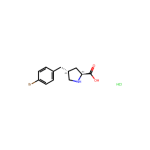 (2S,4R)-4-(4-Bromobenzyl)pyrrolidine-2-carboxylic acid hydrochloride