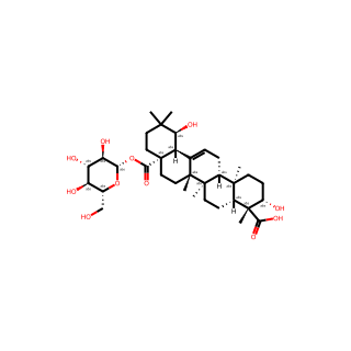 (3S,4R,4aR,6aR,6bS,8aR,12S,12aS,14aR,14bR)-3,12-Dihydroxy-4,6a,6b,11,11,14b-hexamethyl-8a-((((2S,3R,4S,5S,6R)-3,4,5-trihydroxy-6-(hydroxymethyl)tetrahydro-2H-pyran-2-yl)oxy)carbonyl)-1,2,3,4,4a,5,6,6a,6b,7,8,8a,9,10,11,12,12a,14,14a,14b-icosahydropicene-4