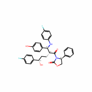 (4S)-3-[(2R,5S)-5-(4-Fluorophenyl)-2-[(S)-[(4-fluorophenyl)amino](4-hydroxyphenyl)methyl]-5-hydroxy-1-oxopentyl]-4-phenyl-2-oxazolidinone
