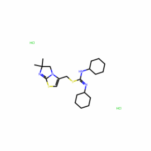 (6,6-Dimethyl-5,6-dihydroimidazo[2,1-b]thiazol-3-yl)methyl N,N′-dicyclohexylcarbamimidothioate dihydrochloride