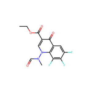 Ethyl 6,7,8-trifluoro-1-(formylmethylamino)-1,4-dihydro-4-oxo-3-quinolinecarboxylate