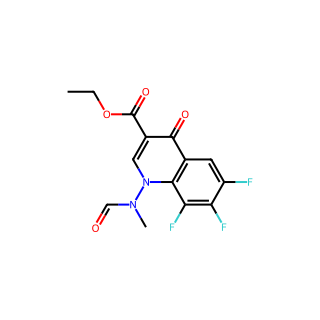 Ethyl 6,7,8-trifluoro-1-(formylmethylamino)-1,4-dihydro-4-oxo-3-quinolinecarboxylate