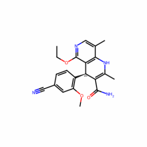 (4S)-4-(4-Cyano-2-methoxyphenyl)-5-ethoxy-1,4-dihydro-2,8-dimethyl-1,6-naphthyridine-3-carboxamide