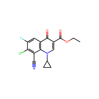 Ethyl 7-chloro-8-cyano-1-cyclopropyl-6-fluoro-4-oxo-1,4-dihydroquinoline-3-carboxylate