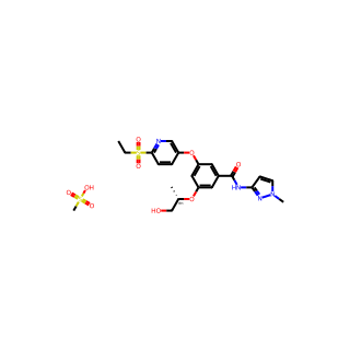 (S)-3-((6-(Ethylsulfonyl)pyridin-3-yl)oxy)-5-((1-hydroxypropan-2-yl)oxy)-N-(1-methyl-1H-pyrazol-3-yl)benzamide methanesulfonate