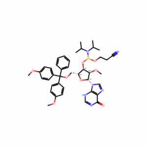 (2R,3R,4R,5R)-2-((Bis(4-methoxyphenyl)(phenyl)methoxy)methyl)-4-methoxy-5-(6-oxo-3,6-dihydro-9H-purin-9-yl)tetrahydrofuran-3-yl (2-cyanoethyl) diisopropylphosphoramidite
