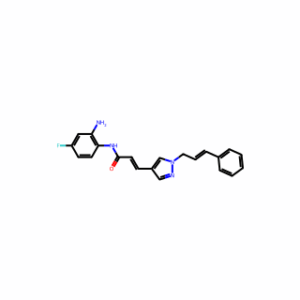 (2E)-N-(2-Amino-4-fluorophenyl)-3-(1-(3-phenylallyl)-1H-pyrazol-4-yl)acrylamide