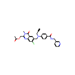 (7-Chloro-3-methyl-4-oxo-6-((prop-2-ynyl(4-(pyridin-3-ylmethylcarbamoyl)phenyl)amino)methyl)-3,4-dihydroquinazolin-2-yl)methyl acetate