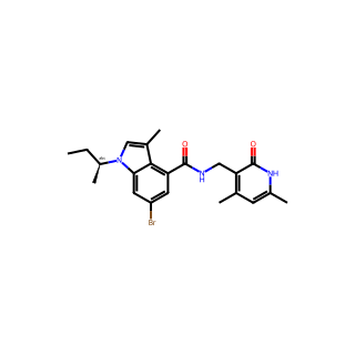 (S)-6-Bromo-1-(sec-butyl)-N-((4,6-dimethyl-2-oxo-1,2-dihydropyridin-3-yl)methyl)-3-methyl-1H-indole-4-carboxamide