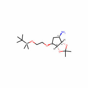 (3aS,4R,6S,6aR)-6-(2-((tert-butyldimethylsilyl)oxy)ethoxy)-2,2-dimethyltetrahydro-3aH-cyclopenta[d][1,3]dioxol-4-amine