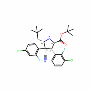 (2R,3S,4R,5S)-TERT-BUTYL 3-(3-CHLORO-2-FLUOROPHENYL)-4-(4-CHLORO-2-FLUOROPHENYL)-4-CYANO-5-NEOPENTYLPYRROLIDINE-2-CARBOXYLATE
