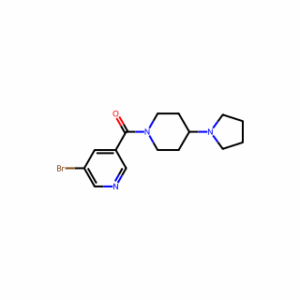 (5-Bromopyridin-3-yl)(4-(pyrrolidin-1-yl)piperidin-1-yl)methanone