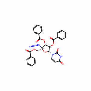 (2R,3S,4R,5R)-2-Azido-2-((Benzoyloxy)Methyl)-5-(2,4-Dioxo-3,4-Dihydropyrimidin-1(2H)-Yl)Tetrahydrofuran-3,4-Diyl Dibenzoate
