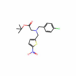 Tert-butyl 2-((4-chlorobenzyl)((5-nitrothiophen-2-yl)methyl)amino)acetate