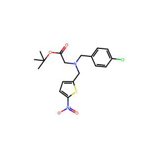 Tert-butyl 2-((4-chlorobenzyl)((5-nitrothiophen-2-yl)methyl)amino)acetate