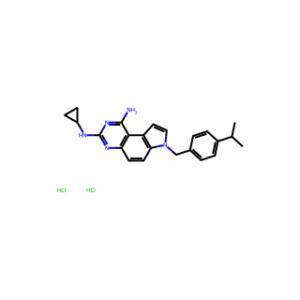 N3-Cyclopropyl-7-(4-isopropylbenzyl)-7H-pyrrolo[3,2-f]quinazoline-1,3-diamine dihydrochloride