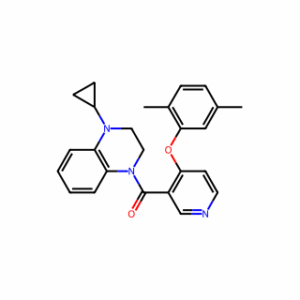 (4-Cyclopropyl-3,4-dihydroquinoxalin-1(2H)-yl)(4-(2,5-dimethylphenoxy)pyridin-3-yl)methanone