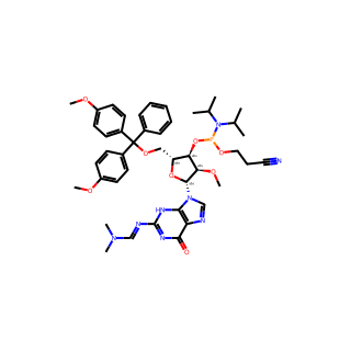 (2R,3R,4R,5R)-2-((Bis(4-Methoxyphenyl)(Phenyl)Methoxy)Methyl)-5-(2-(((Dimethylamino)Methylene)Amino)-6-Oxo-1,6-Dihydro-9H-Purin-9-Yl)-4-Methoxytetrahydrofuran-3-Yl (2-Cyanoethyl) Diisopropylphosphoramidite
