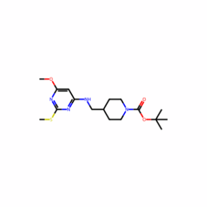 tert-Butyl 4-(((6-methoxy-2-(methylthio)pyrimidin-4-yl)amino)methyl)piperidine-1-carboxylate