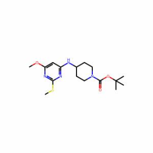 tert-Butyl 4-((6-methoxy-2-(methylthio)pyrimidin-4-yl)amino)piperidine-1-carboxylate