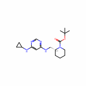 tert-Butyl 2-(((6-(cyclopropylamino)pyrimidin-4-yl)amino)methyl)piperidine-1-carboxylate