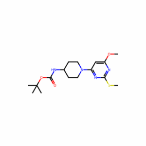 tert-Butyl (1-(6-methoxy-2-(methylthio)pyrimidin-4-yl)piperidin-4-yl)carbamate